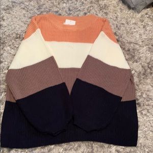 Super cute boutique colorblock sweater size S